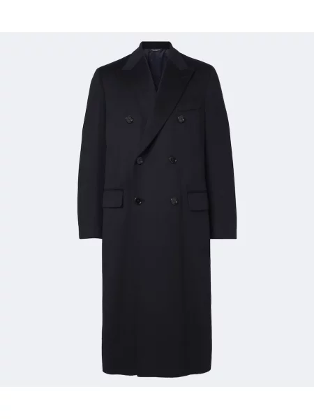 Palton Dolce&gabbana de lână cu două rânduri de nasturi albastru