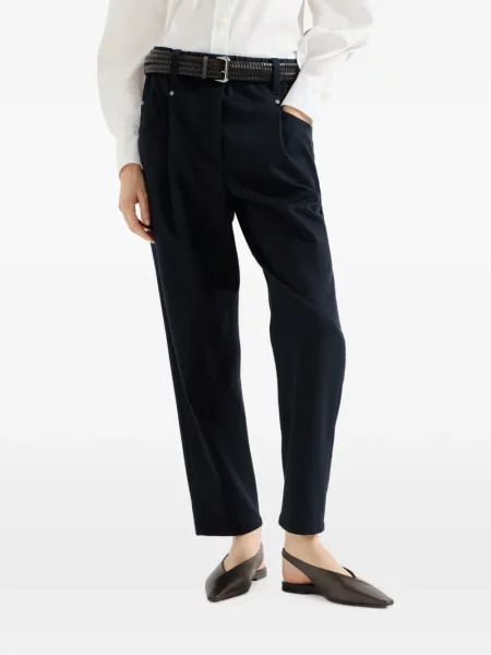 Pantaloni Brunello Cucinelli stretch albastru