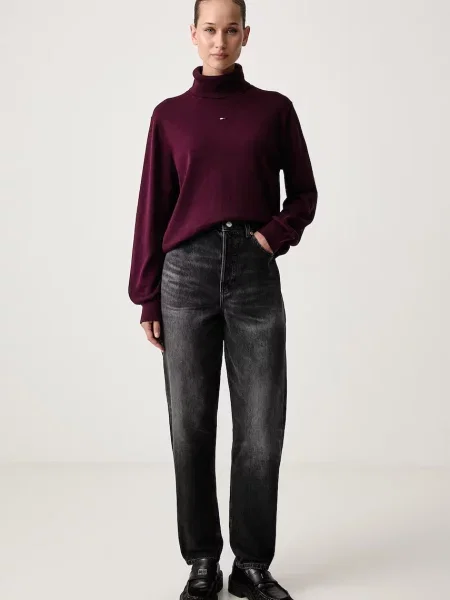 Tommy Jeans pulover cu guler înalt de damă din