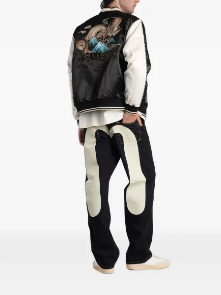 Blugi Evisu cu imagine albastru