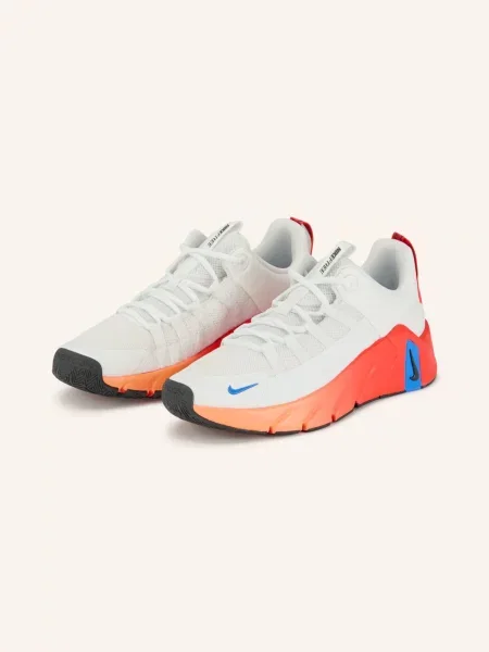 Nike Fitness Boty Ree Metcon 7 / neonově červená / tmavě modrá bílá