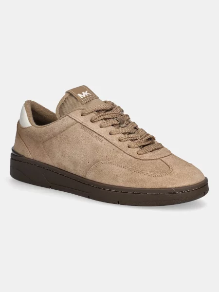 Michael Kors sneakers din piele întoarsă Wilton Lace Up bej