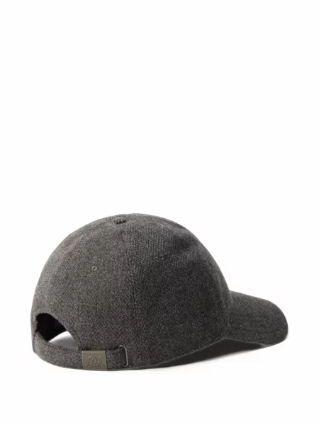 Șapcă Ralph Lauren Purple Label cu autograf gri