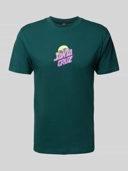 T-shirt z nadrukiem z logo i okrągłym dekoltem Santa Cruz