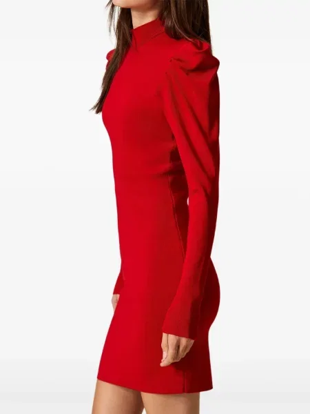 Rochie mini Twinset tricotate de costum roșu