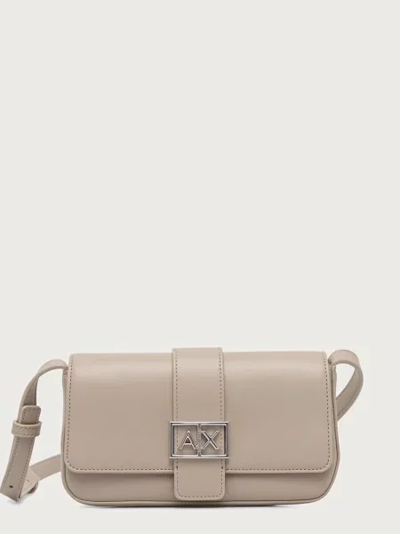 Armani Exchange geantă crossbody pentru femei cu imitație de piele bej