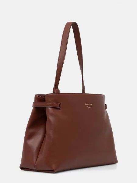 Geantă Emporio Armani din piele maro