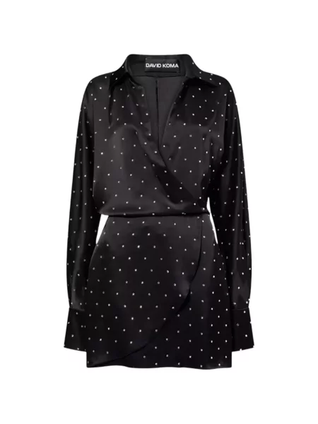Rochie tip cămașă David Koma plic negru