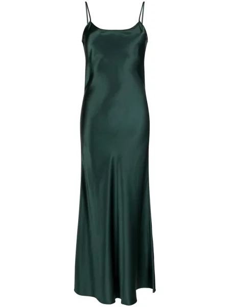 Rochie Voz de mătase de costum verde