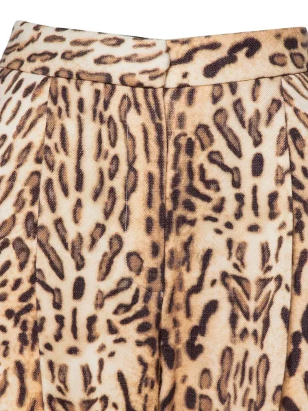 Pantaloni Adam Lippes cu imagine maro