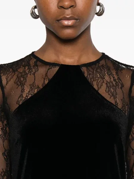 Rochie mini Liu Jo din dantelă de costum negru