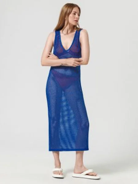 Sinsay Midi šaty modrá