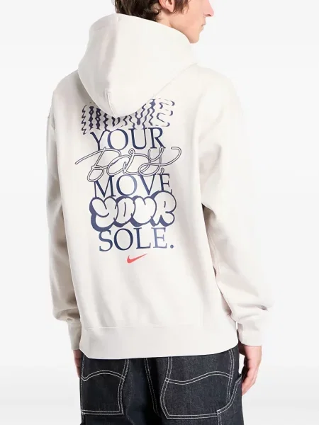 Lung hanorac Nike cu autograf alergare alb