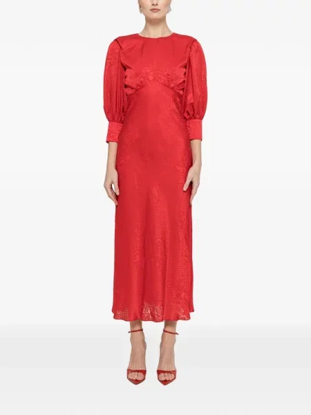 Rochie midi Nissa până la genunchi de costum roșu