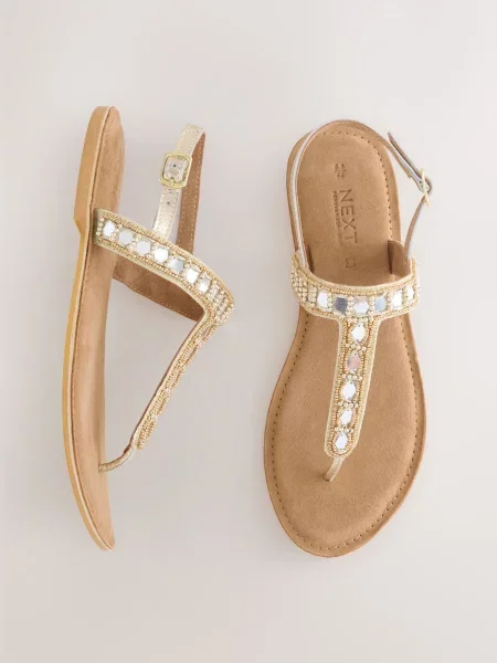 Next Flip-flops Forever Comfort / crem / șampanie / auriu bej