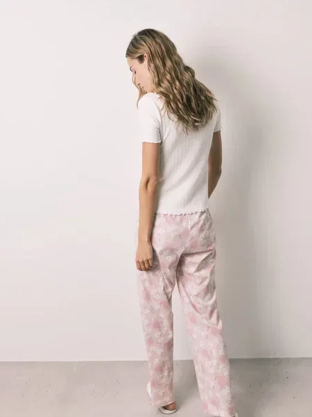 Women'secret dvojdielne pyžamo dámske s bavlnou béžová