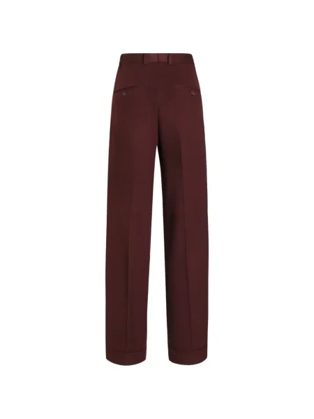 Pantaloni Dolce & Gabbana din cașmir roșu
