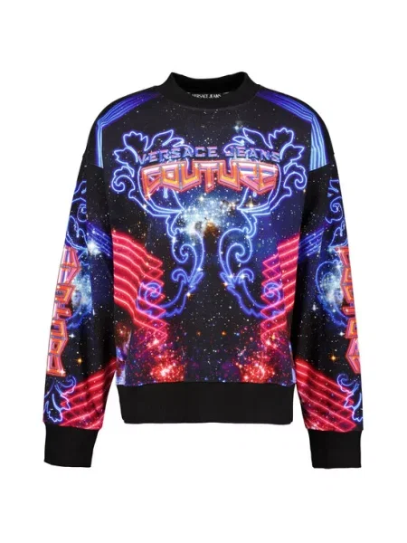 Galaktyka bluza Versace Jeans Couture z autografem niebieska