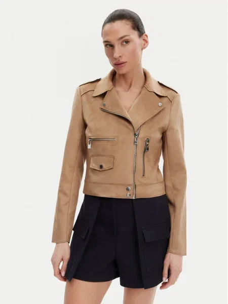 Morgan Geacă din imitație de piele bej