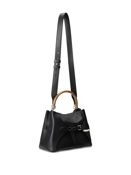 Geanta de piele Ralph Lauren Collection din piele negru