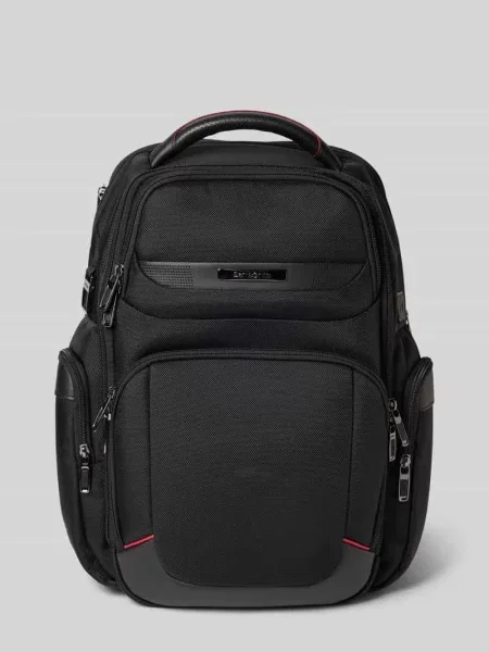 Plecak z mieszanki skóry cielęcej z detalem z logo model Pro-DLX' Samsonite czarny