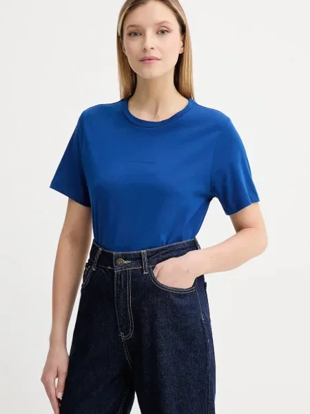 Marc O'Polo Denim Koszulka Kobiety jednolity S niebieski