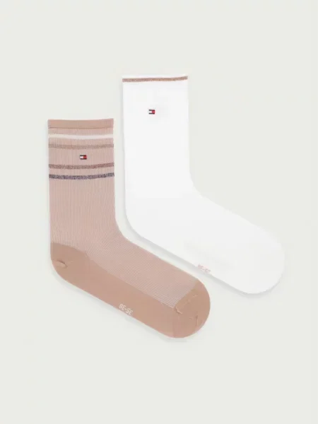 Tommy Hilfiger ponožky s bavlnou béžové
