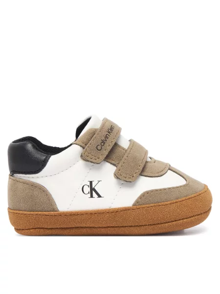 Sneakerși copii Calvin Klein bej