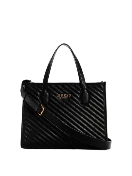 GUESS Ručna torbica Silvana 2 Comp Tote' crna