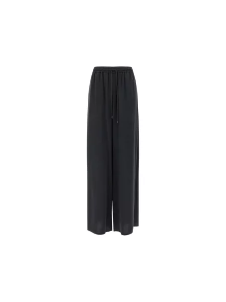 Lniane spodnie Max Mara czarne