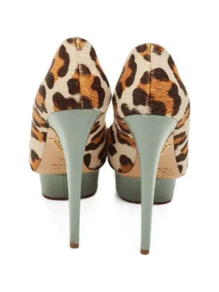 Pantofi cu toc Charlotte Olympia cu imagine cu model leopard
