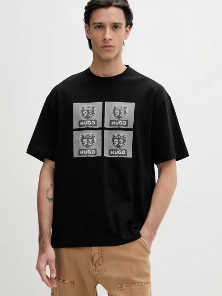 HUGO tricou din Draxon negru