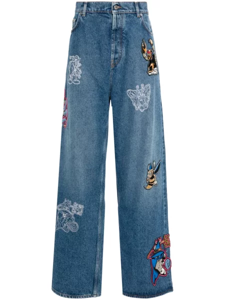 Blugi drepți Off-white alb