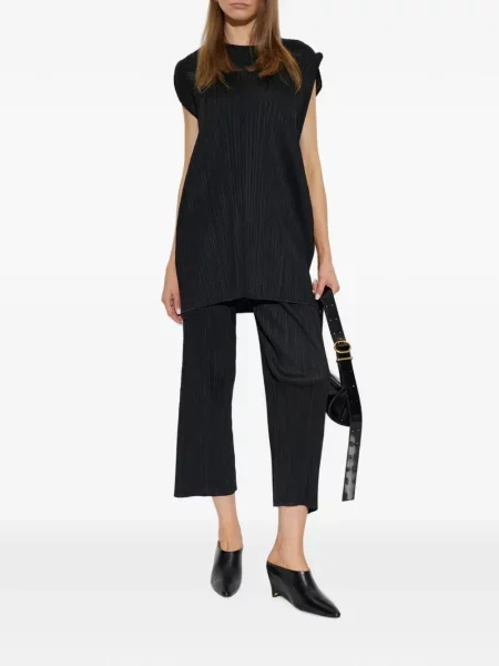 Pantaloni Pleats Please Issey Miyake negru