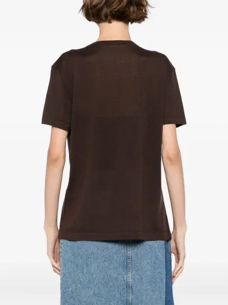 Tricou Co Collection din cașmir maro