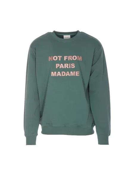 Drôle de Monsieur Le Sweatshirt Slogan bluza zielona