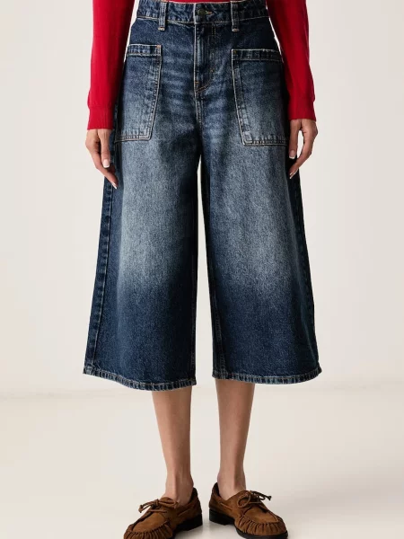 United Colors of Benetton pantaloni scurți pentru femei albastru