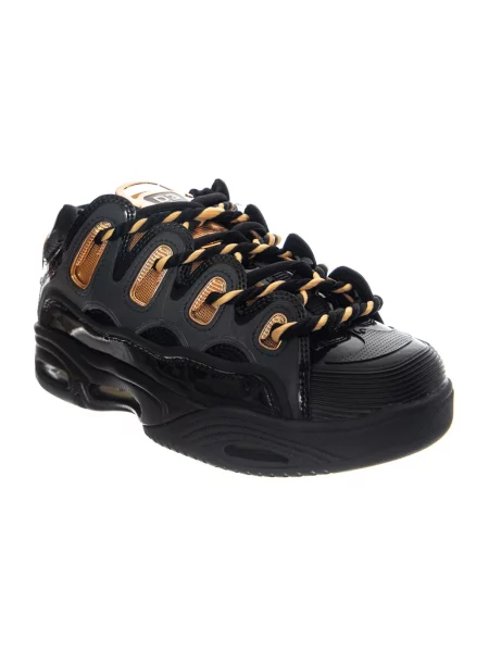 Sneakersy Osiris sznurowane skórzane czarne