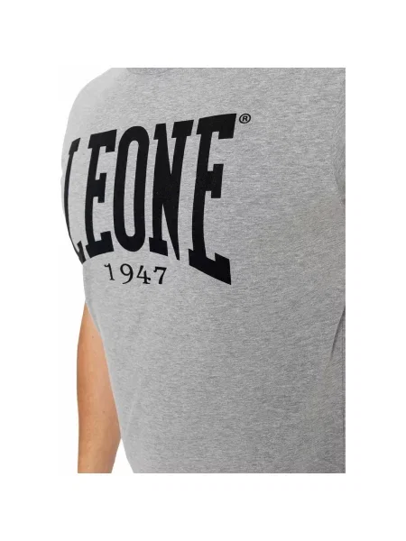 Rövid ujjú rövid póló Leone 1947 autogrammal szürke