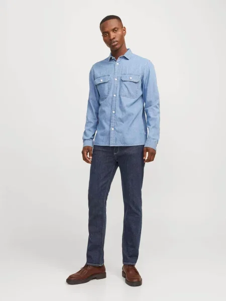 Прямі джинси JACK & JONES синій
