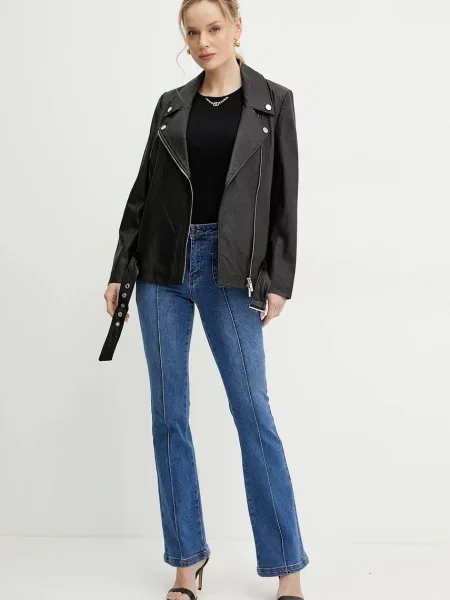 Kurtka skórzana Armani Exchange czarna