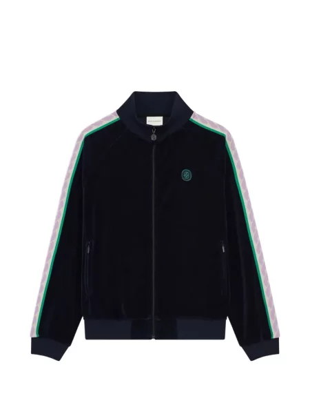 Geacă Drole De Monsieur de catifea alergare cu autograf albastru