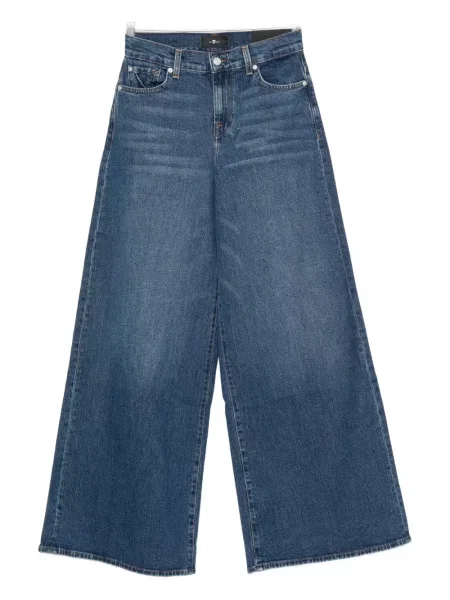 Дънки 7 For All Mankind с висока талия синьо