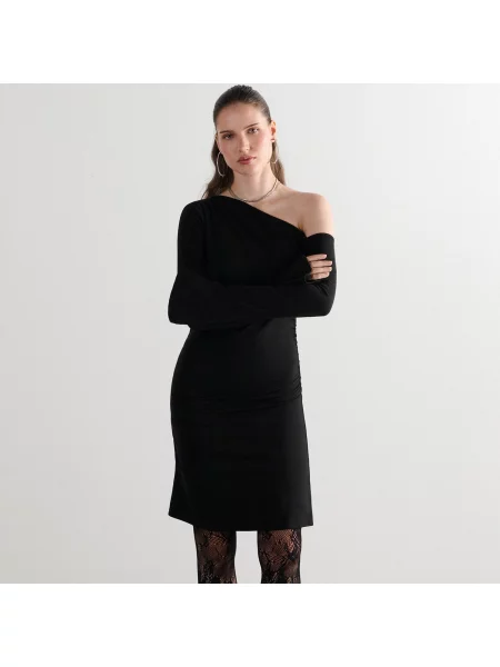 Cropp Сукня з драпуваннями чорний