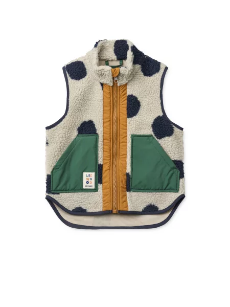 Liewood Vestă Noam bleumarin / galben șofran / piatră / verde stuf gri