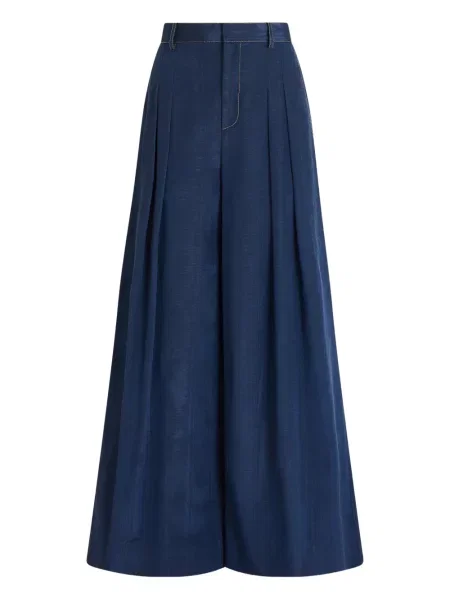 Плисирани панталон Rosie Assoulin синьо