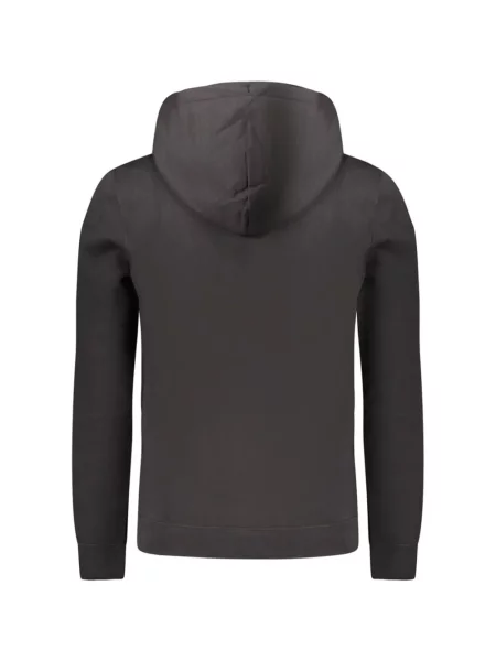 Hanorac cu glugă Calvin Klein cu imagine cu cordon negru