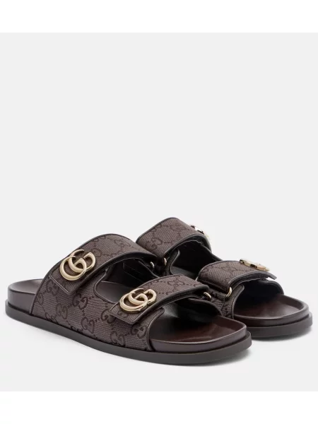 Platno sandali Gucci rjava