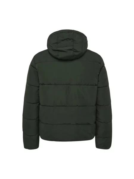 Kurtka pikowana z kapturem i zamkiem błyskawicznym Superdry zielona