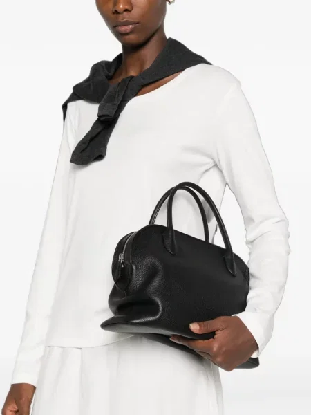 Geantă shopper The Row din piele negru